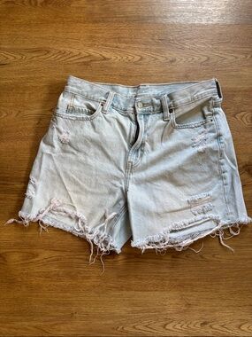 Old Navy Light Blue Distressed Denim Shorts